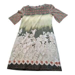 Farm Rio Shift Dress Short Sleeve Floral Small